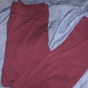 Pink VS Burgundy cotton leggings